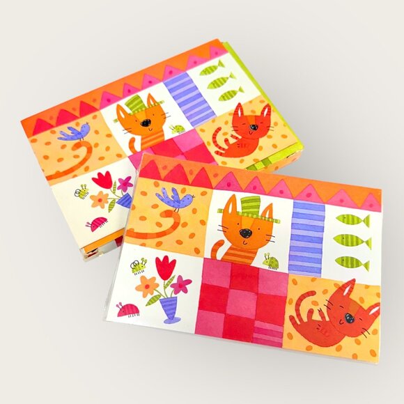 Hallmark Cat Themed Note Card Set Blank Inside Includes 10 Cards 10 Envelopes - Picture 3 of 3